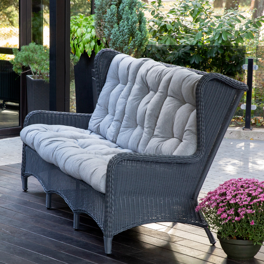 "LONDON" Graphite Outdoor Sofa - 3 Seat