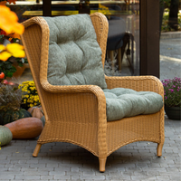 "LONDON" Beige Wicker Outdoor Armchair