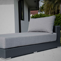 LA VIDA RELAX. Sectional Wicker Lounge Set. Includes 5 Modules, 5 Mattresses, 6 Big Cushions, 6 Roll Cushions And Table