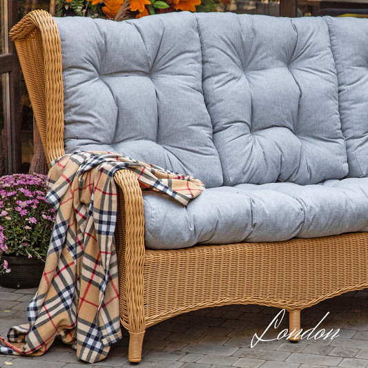 "LONDON" Beige Outdoor Sofa - 3 Seat