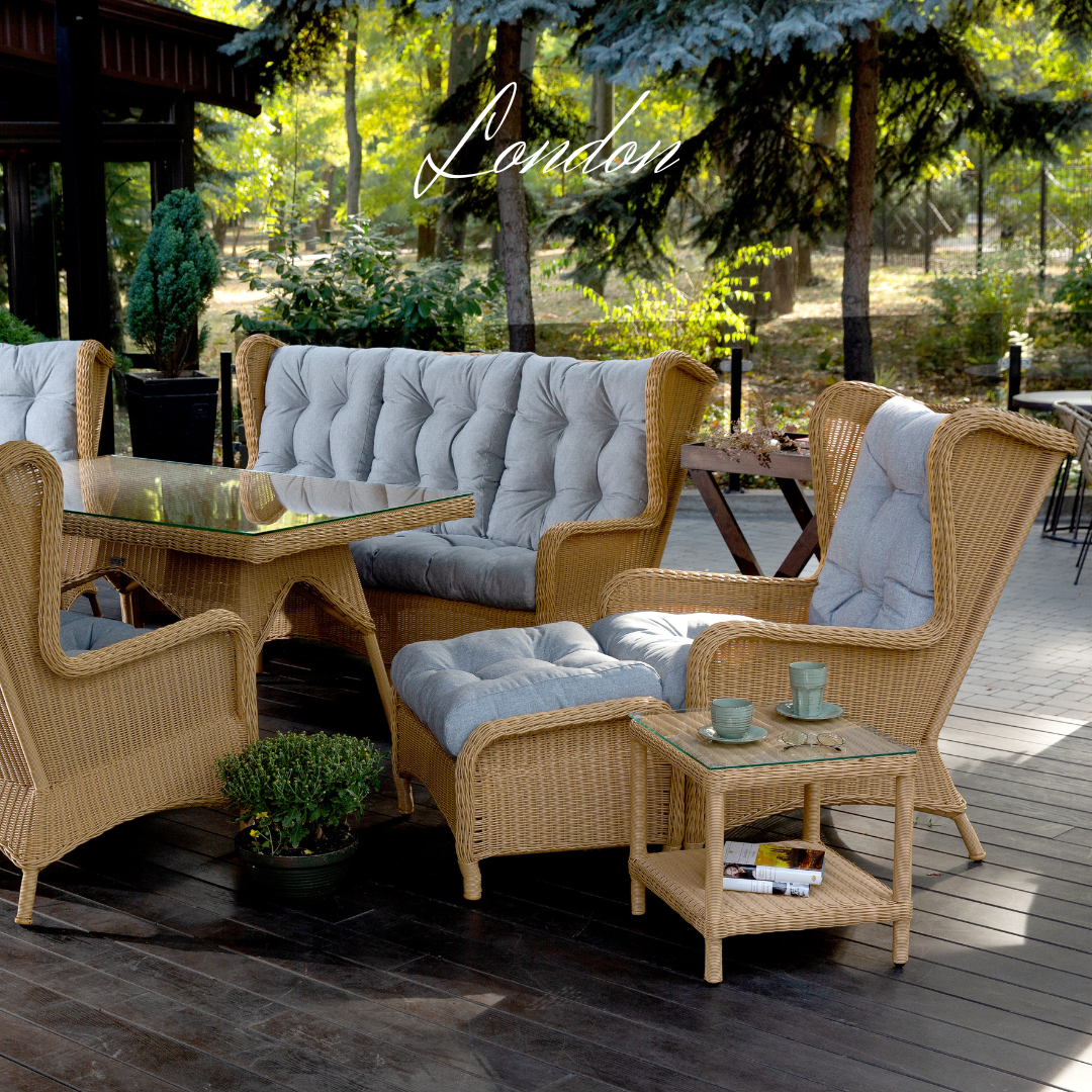 Load video: Outdoor Wicker Dining Set