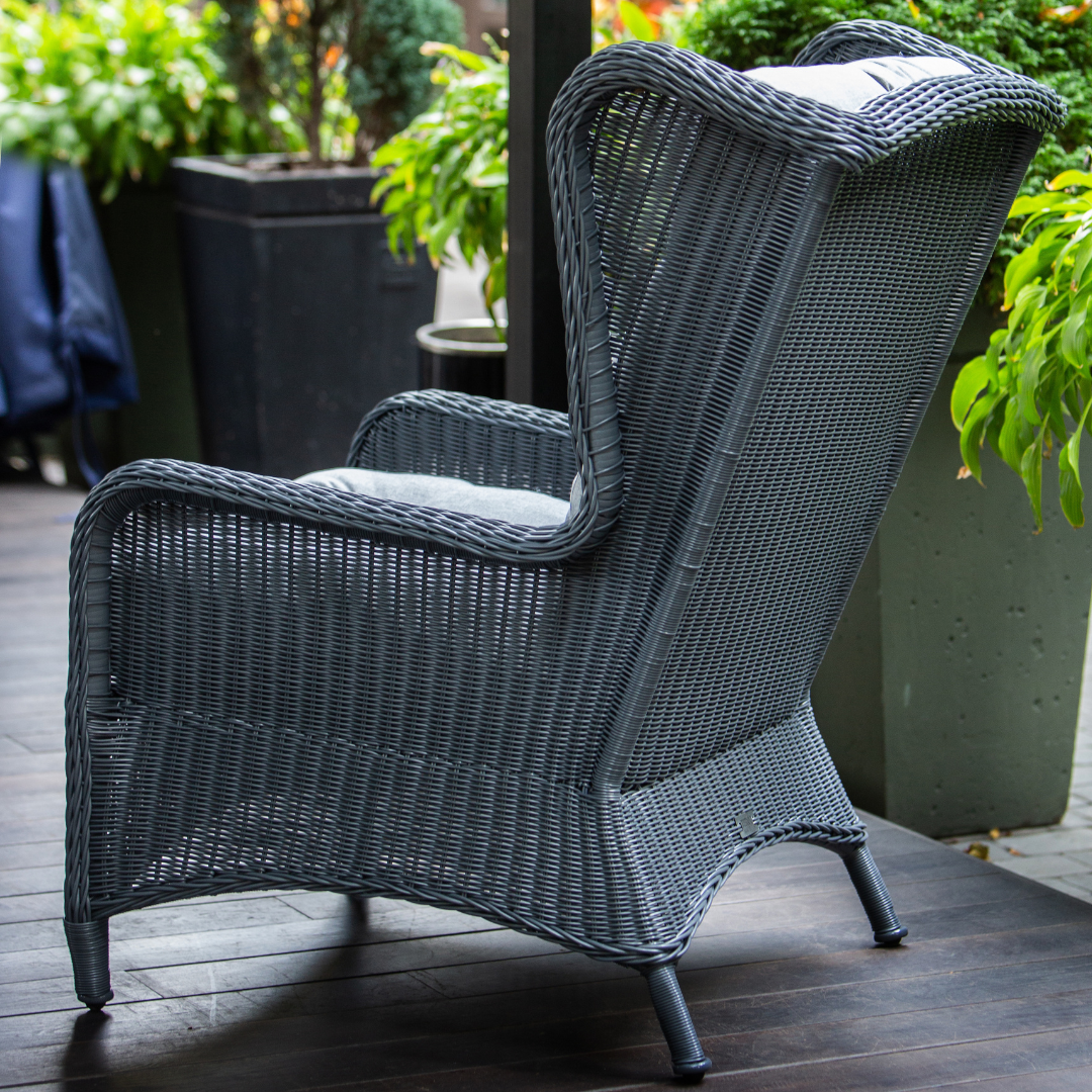 "LONDON" Graphite Wicker Outdoor Armchair