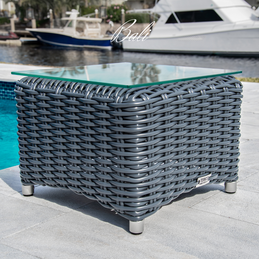 BALI Outdoor Coffee Table In Graphite Wicker