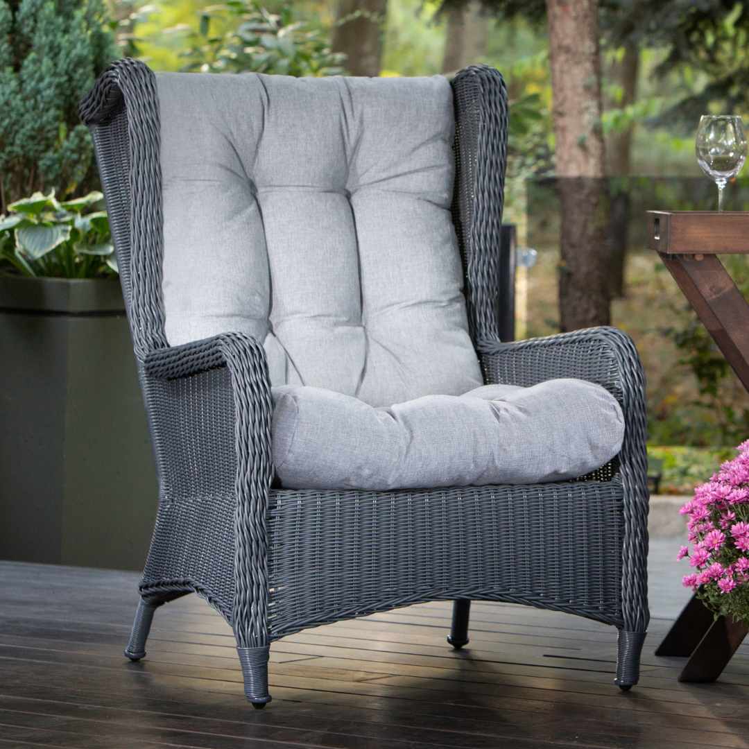 "LONDON" Graphite Wicker Outdoor Armchair