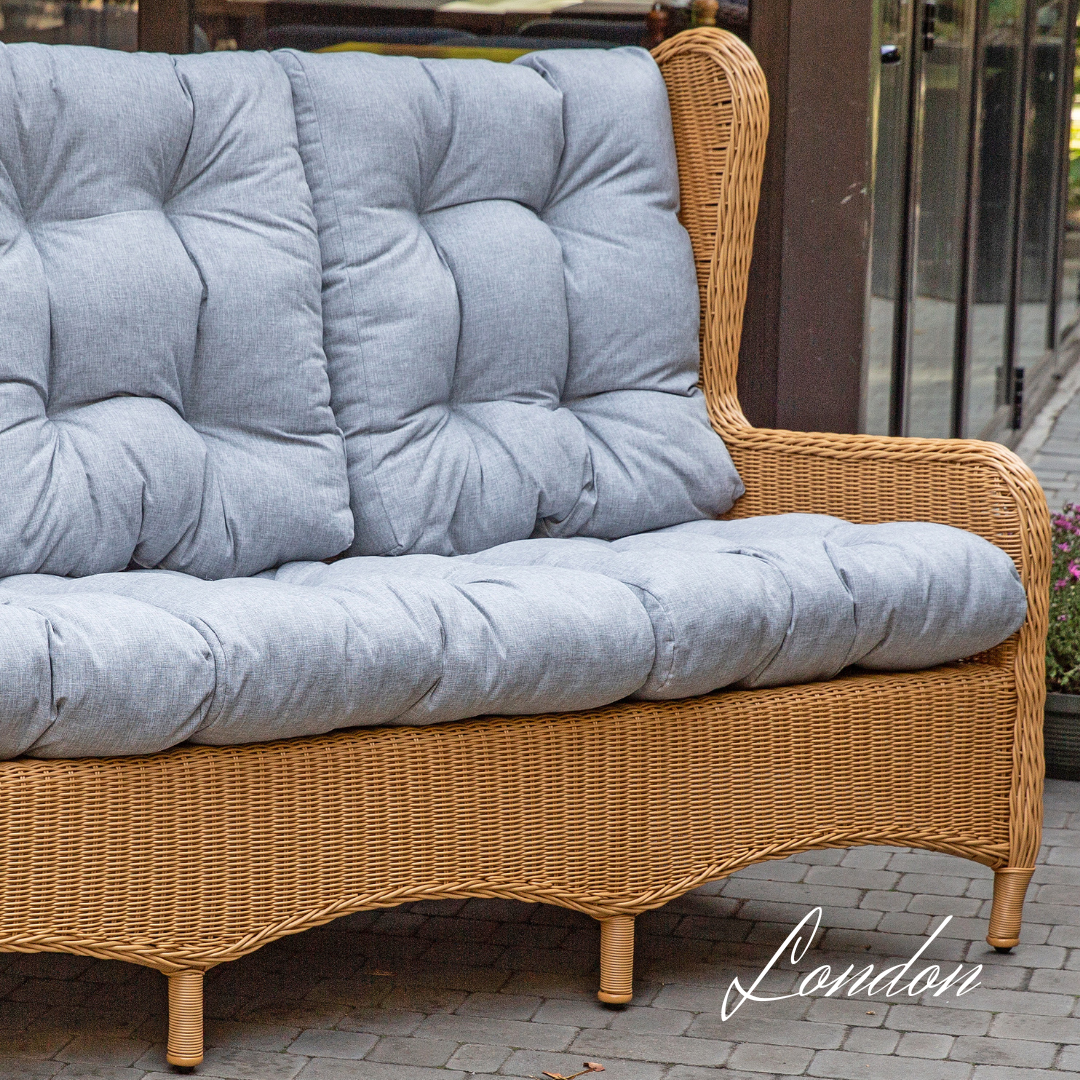 "LONDON" Beige Outdoor Sofa - 3 Seat