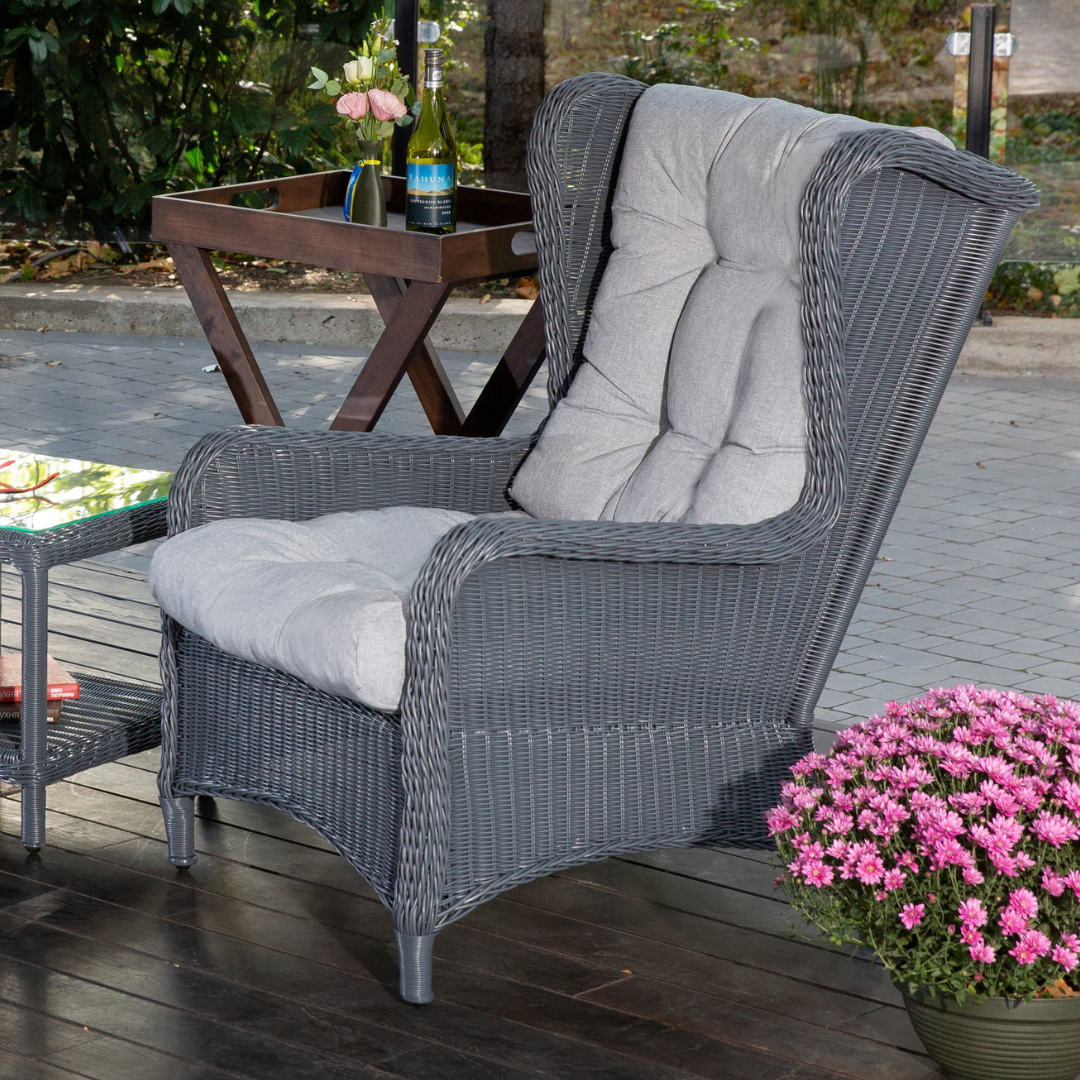 "LONDON" Graphite Wicker Outdoor Armchair