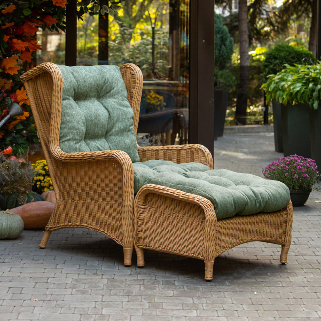 "LONDON" Beige Wicker Outdoor Armchair