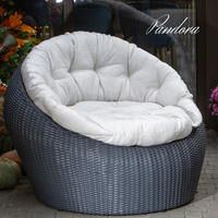 Outdoor Wicker Lounge Set. Includes 2 armchairs, sofa and coffee table