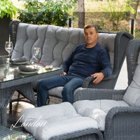 "LONDON" Graphite Outdoor Sofa - 3 Seat