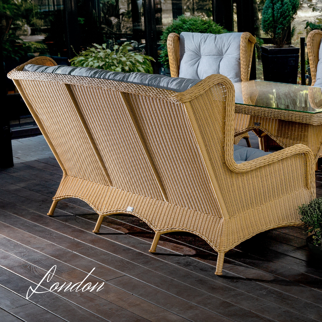 "LONDON" Beige Outdoor Sofa - 3 Seat