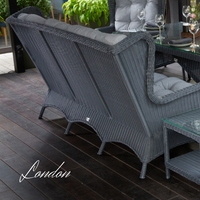 "LONDON" Graphite Outdoor Sofa - 3 Seat