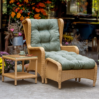 "LONDON" Beige Wicker Outdoor Armchair