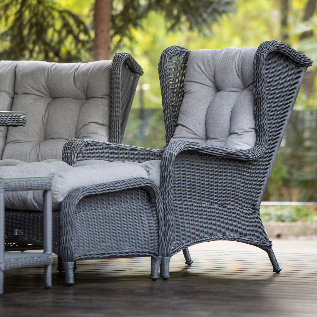 "LONDON" Graphite Wicker Outdoor Armchair