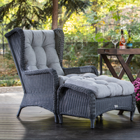 "LONDON" Graphite Wicker Outdoor Armchair