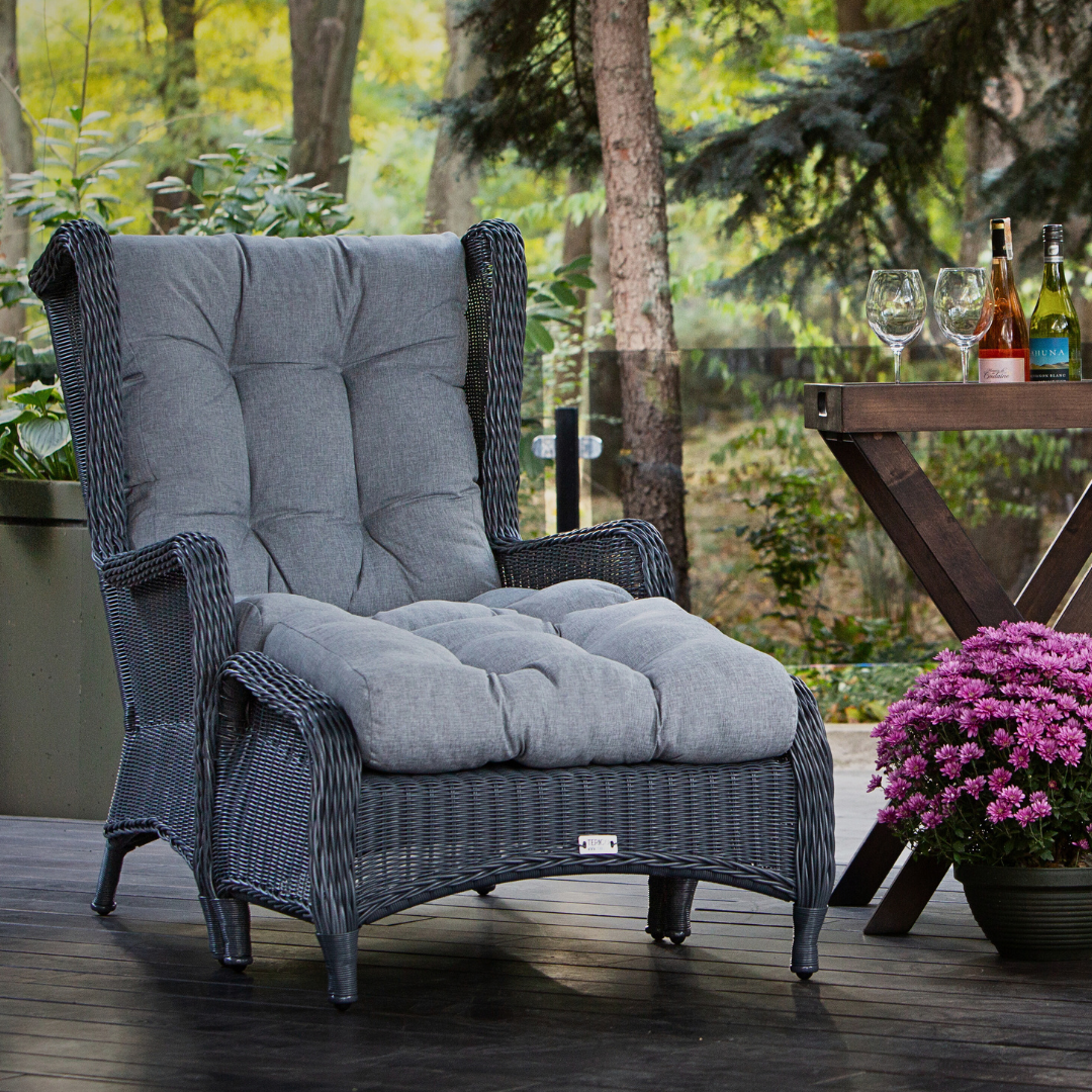 Wicker Lounge Set Graphite Gray
