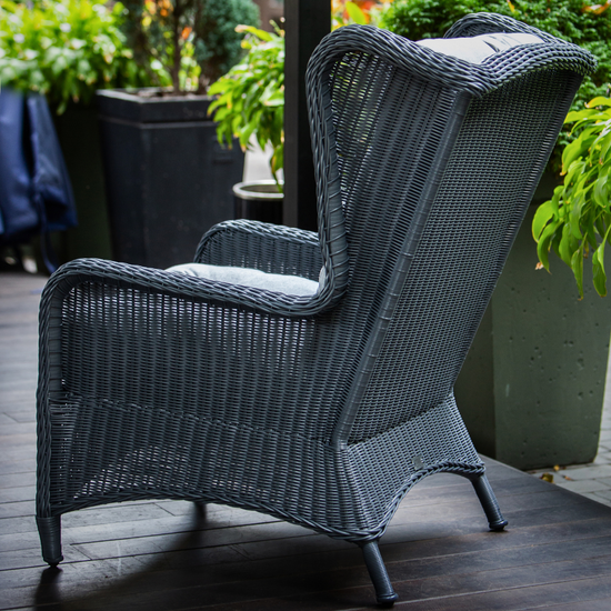 Wicker Lounge Set Graphite Gray